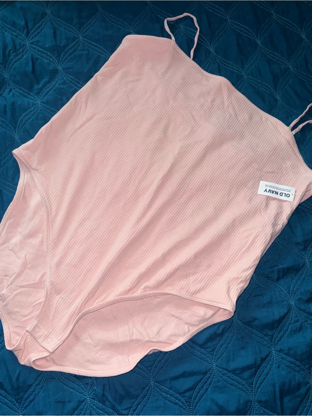 Old Navy Pink Fitted Cami Ribbed Knit Bodysuit NWT - Picture 3 of 5